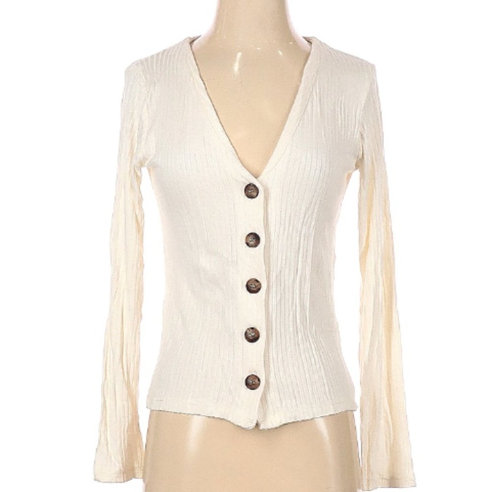 Reformation White Cardigan